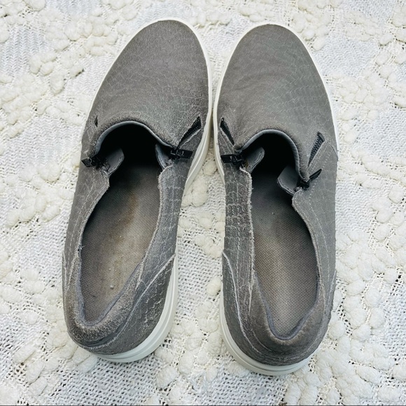 Timberland Sneakers Women's Size Slip On Gray Leather Platform - Picture 8 of 12